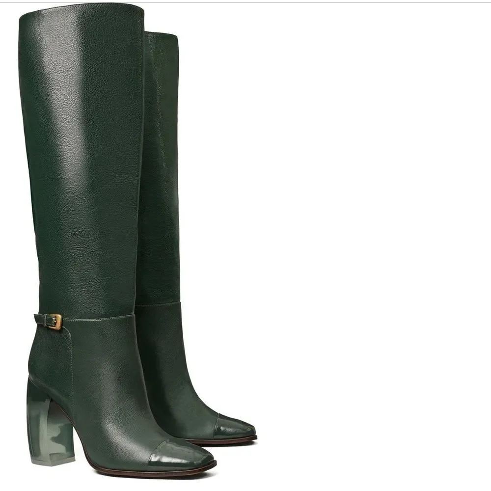 Tory Burch Banana Heel Buckle Boots NEW